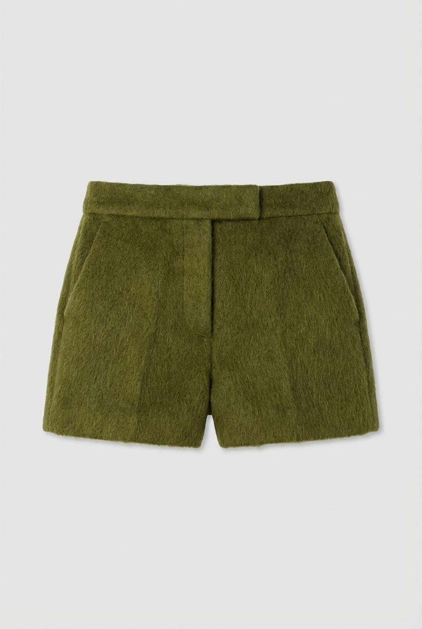 Textured Tailored Set Olive Women Chic Matching Outfit 
