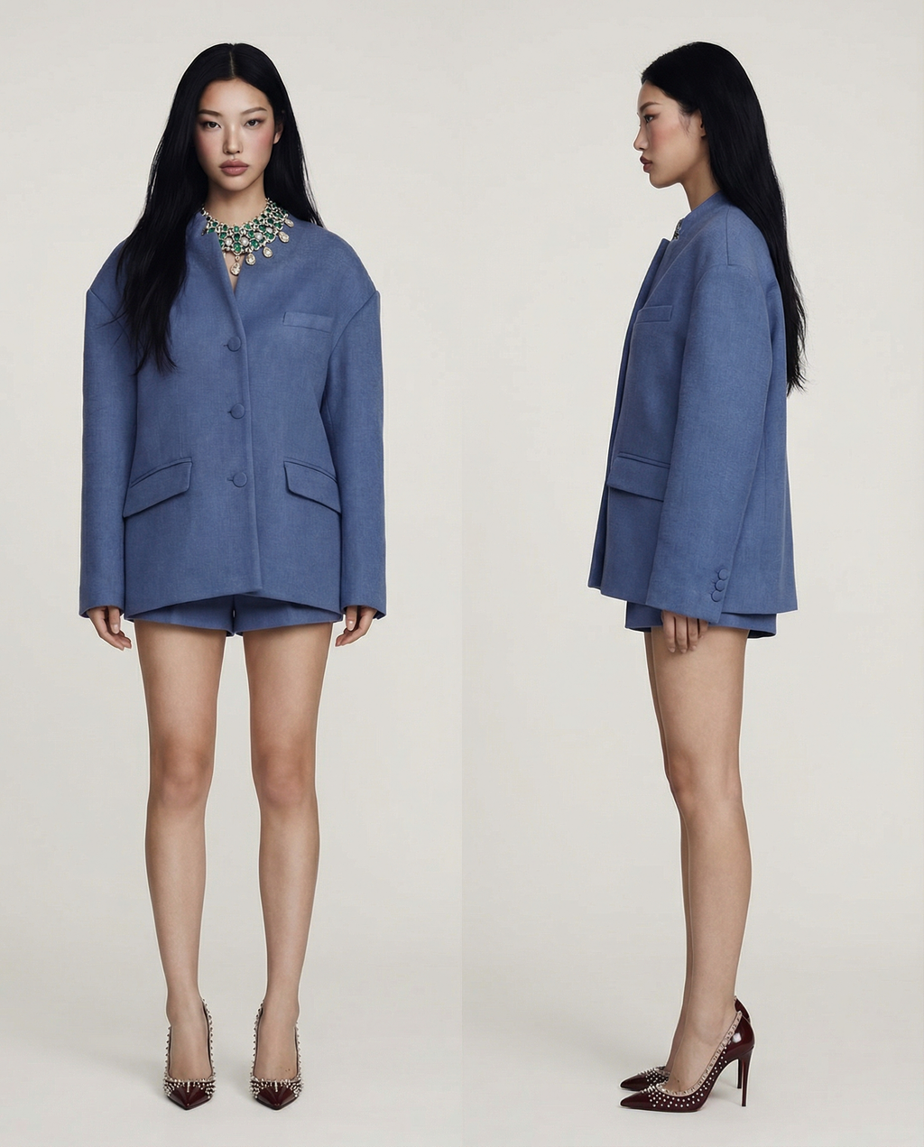 Relaxed Tailored Set Women Chic Comfortable Matching Outfit 
