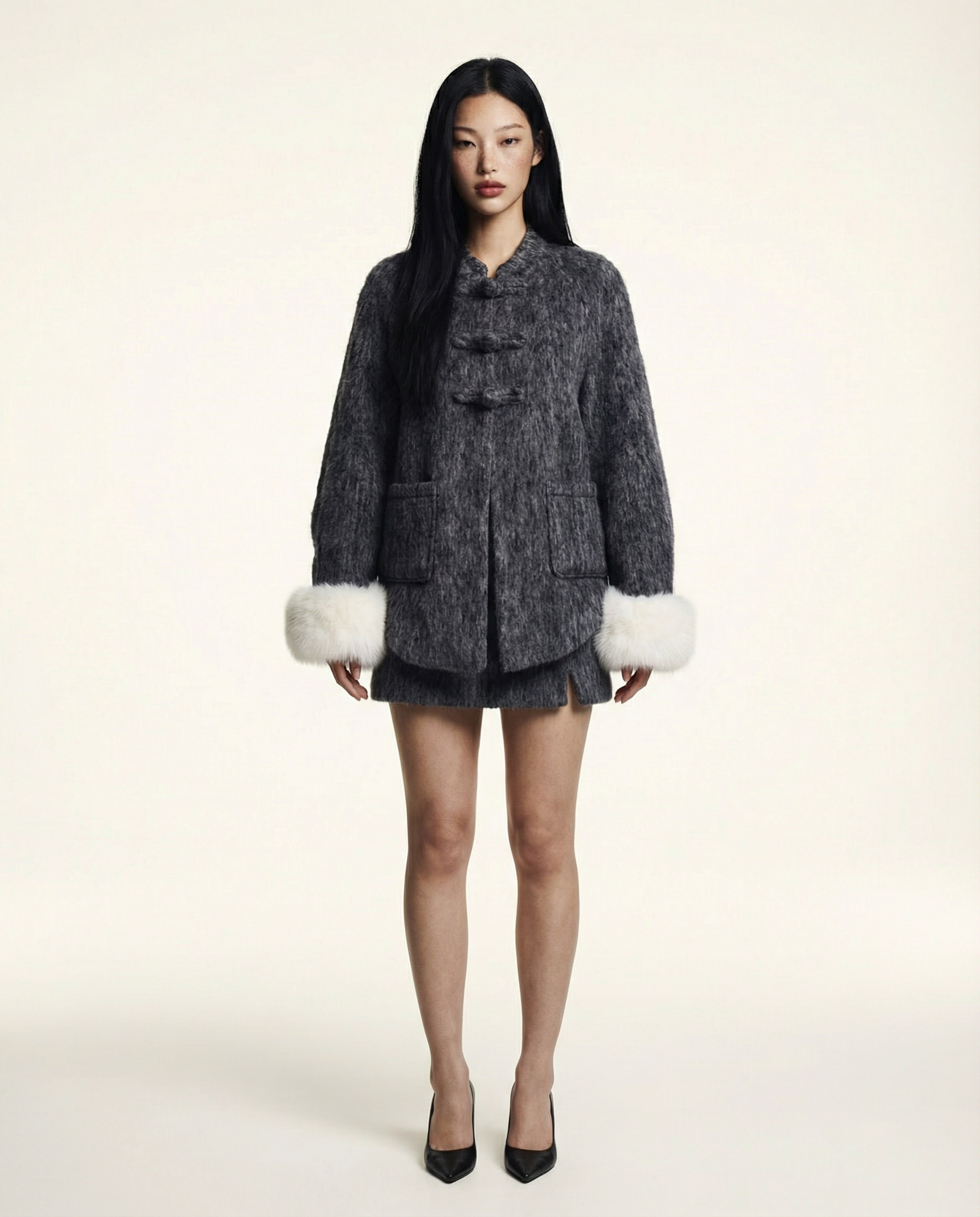 Brushed Wool Set Soft Warm Cozy Matching Outfit for Women