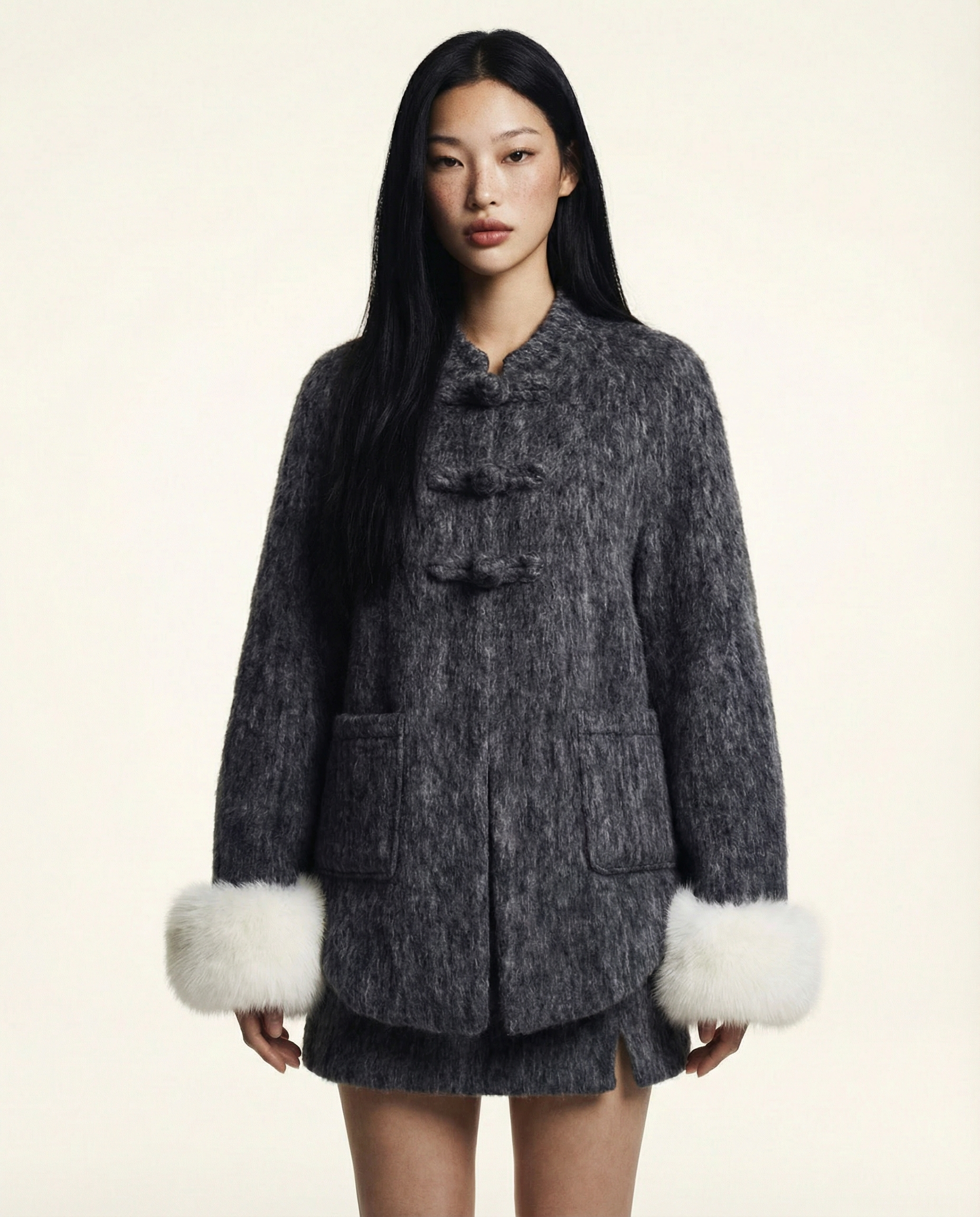 Brushed Wool Set Soft Warm Cozy Matching Outfit for Women