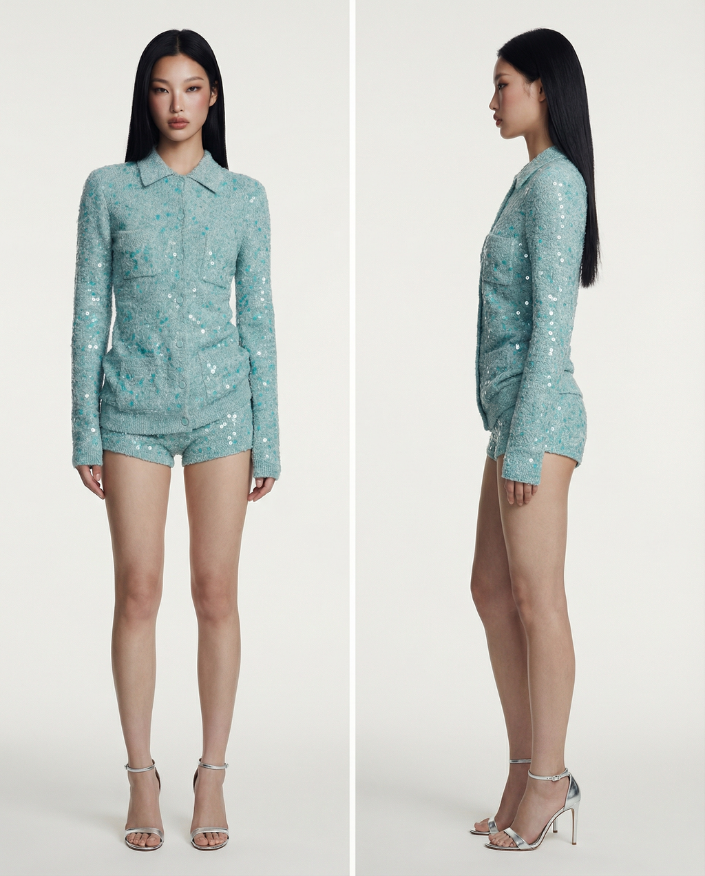 Lumiere Sequin Set Women Sparkling Matching Outfit Elegant 