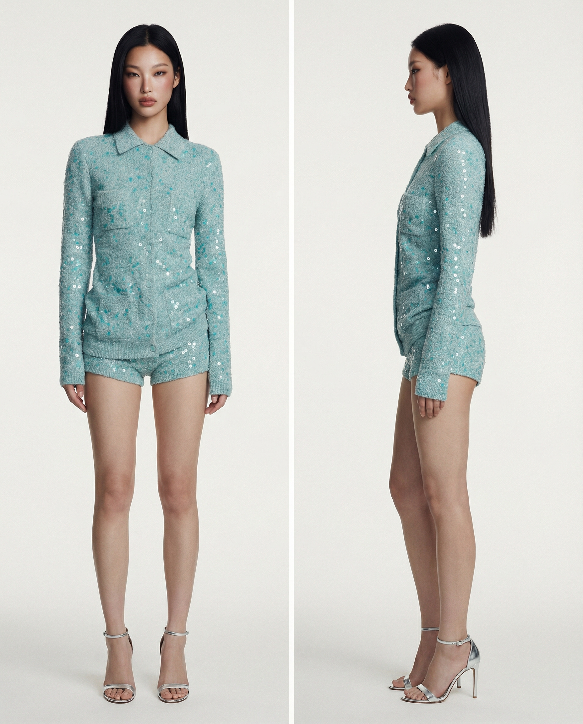 Lumiere Sequin Set Women Sparkling Matching Outfit Elegant 