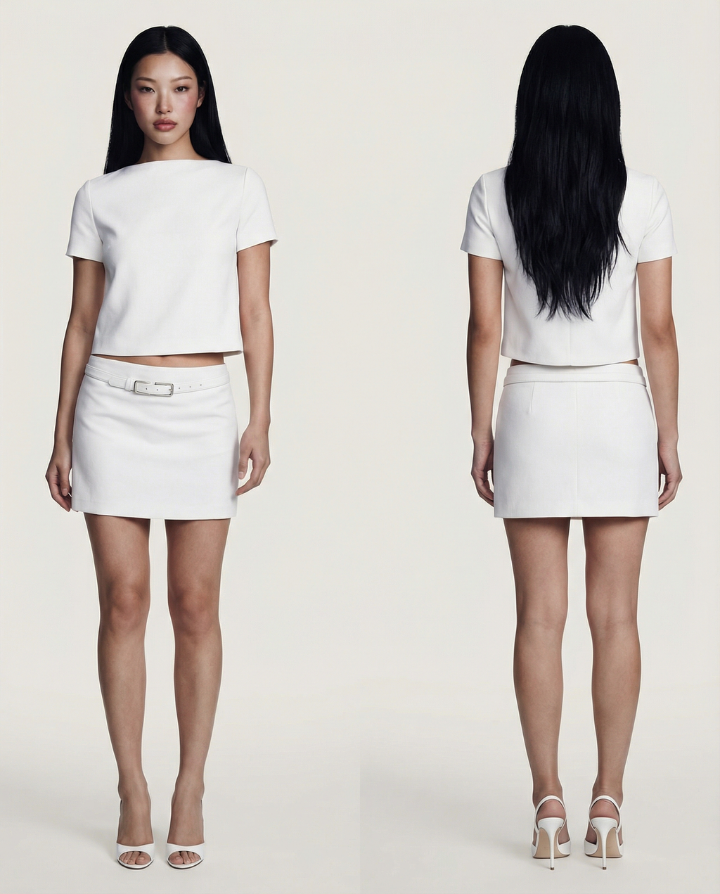 Ivory Precision Set Women Chic Elegant Matching Outfit