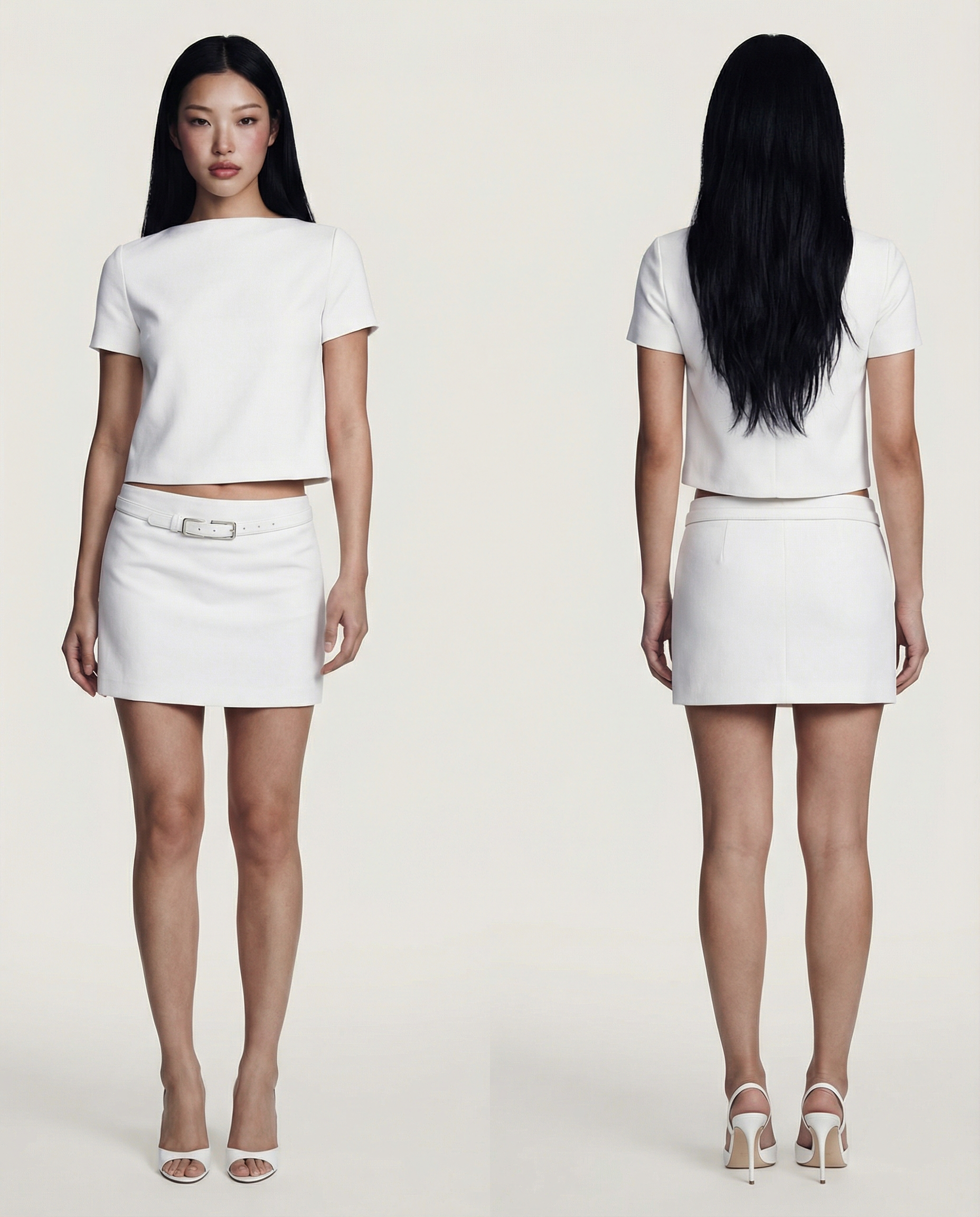 Ivory Precision Set Women Chic Elegant Matching Outfit