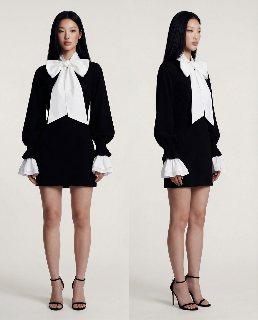 Icon Bow Dress Women Elegant Party Dress with Chic Bow