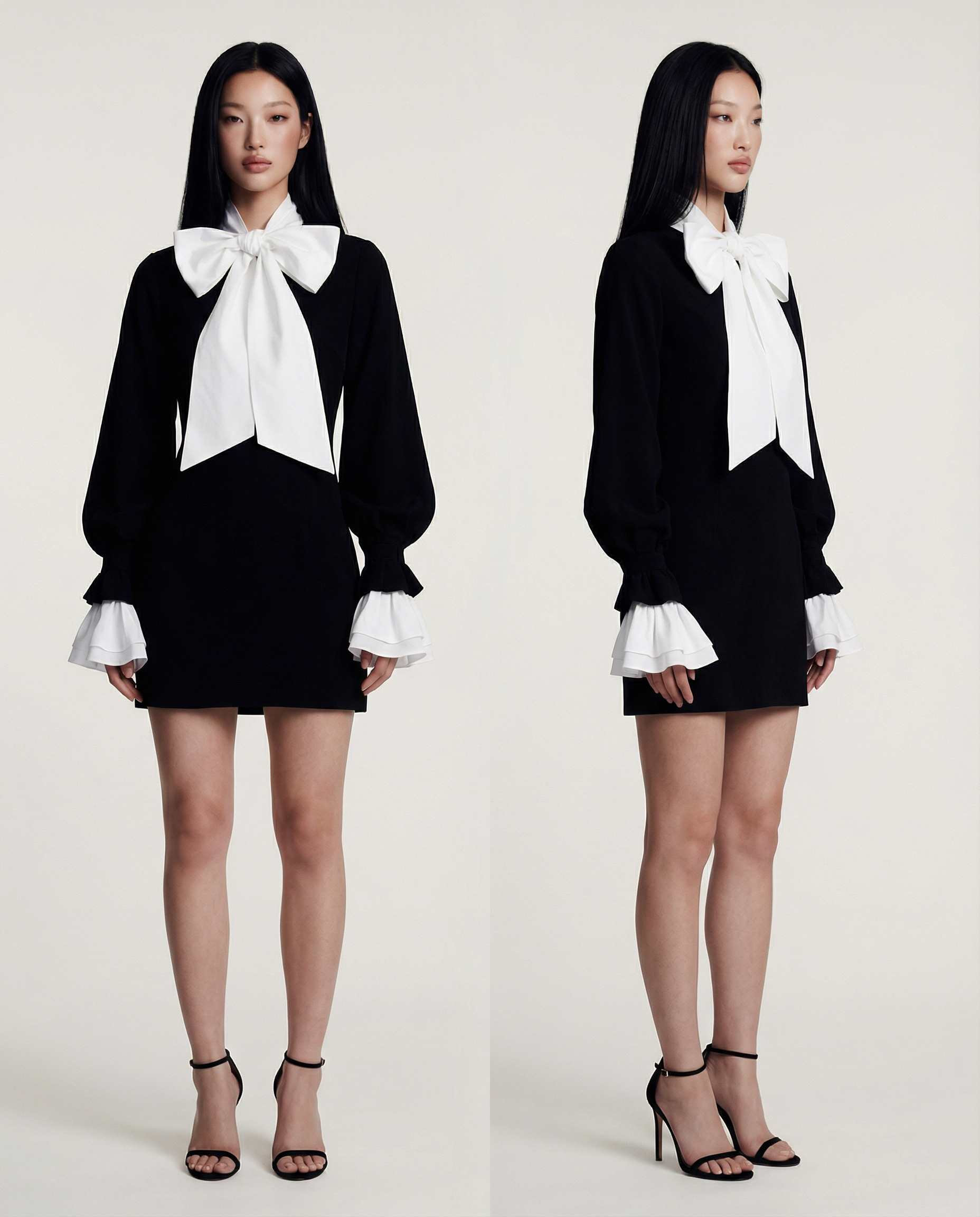 Icon Bow Dress Women Elegant Party Dress with Chic Bow