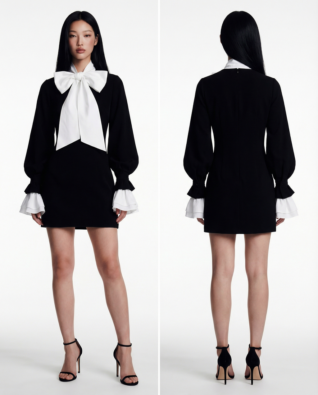 Icon Bow Dress Women Elegant Party Dress with Chic Bow