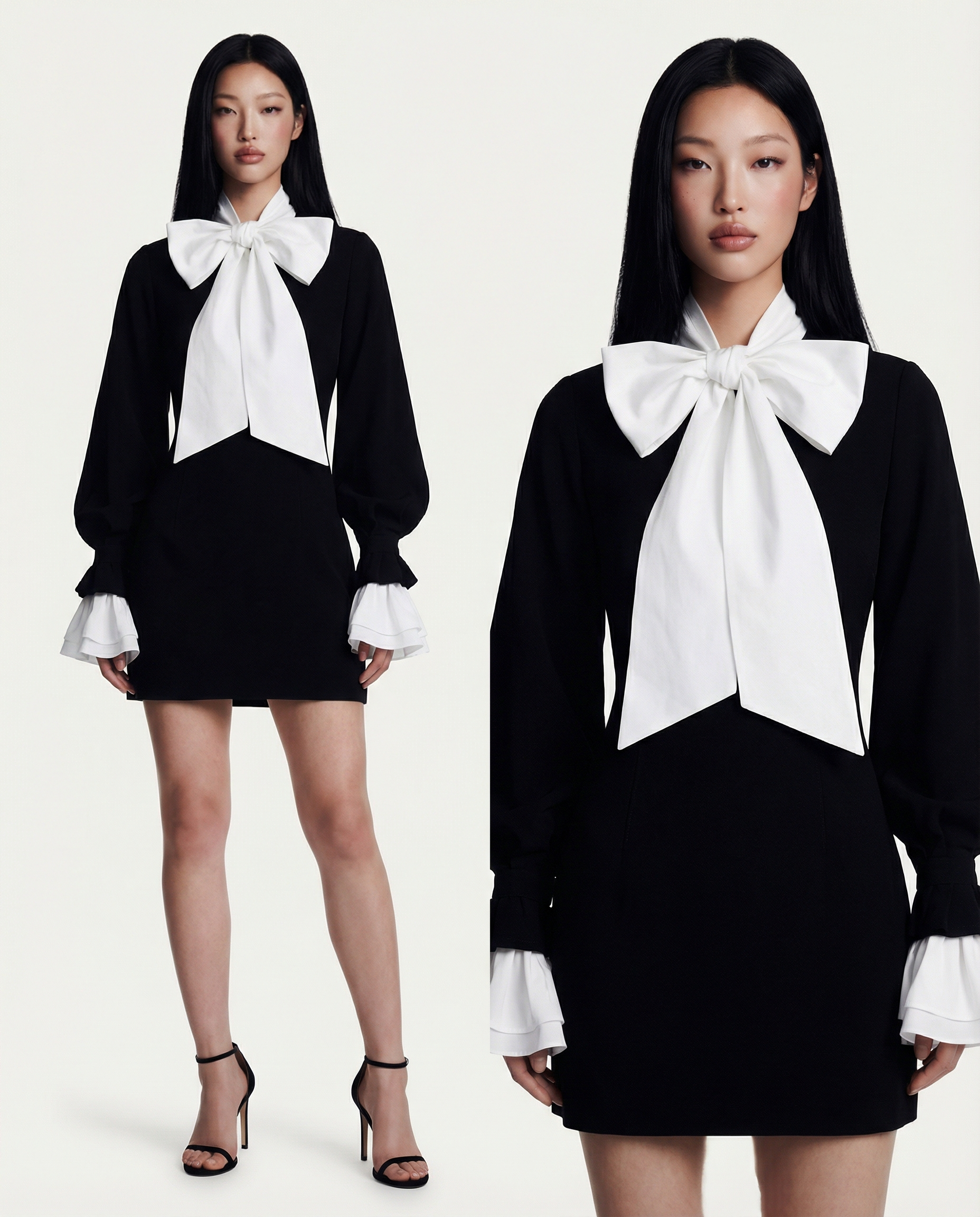 Icon Bow Dress Women Elegant Party Dress with Chic Bow